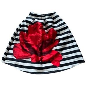 ICY Fashion black and white striped A-line skirt size S